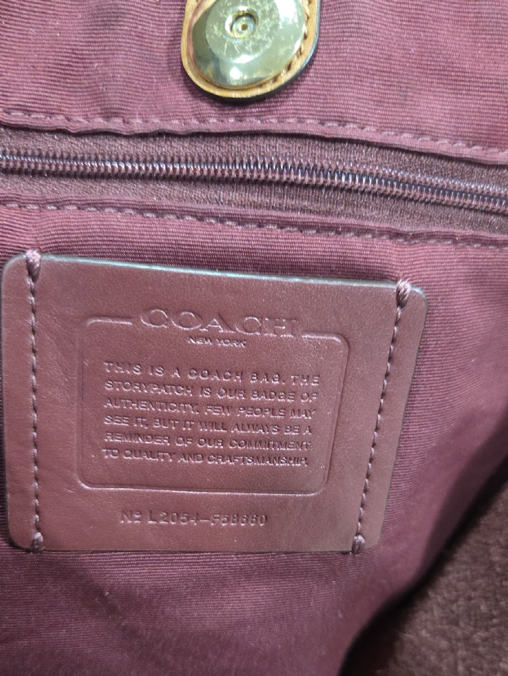 Coach Pebbled Leather Beige Tote - Picture 13 of 13